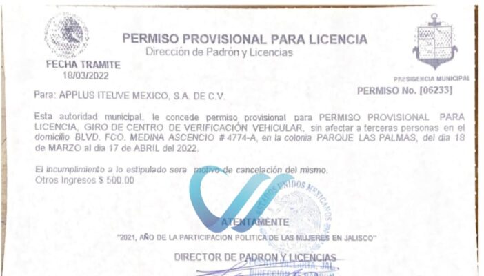 Gobierno de Luis Michel dio permiso provisional a verificentro