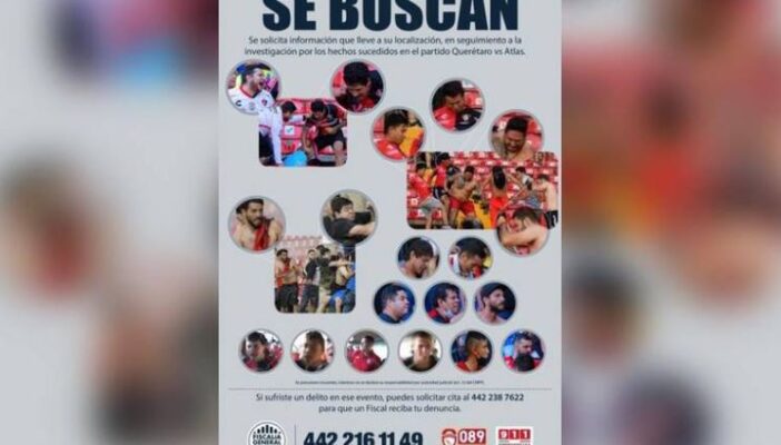Buscan a 19 barristas del Atlas por agresiones en Querétaro