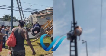 Se electrocuta mientras pintaba luminaria en Macroplaza