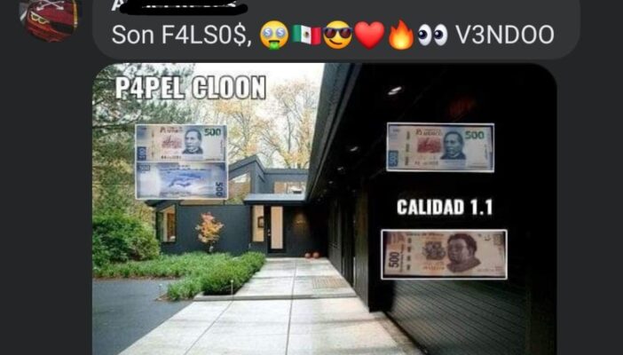Alertan por venta de billetes falsos en facebook
