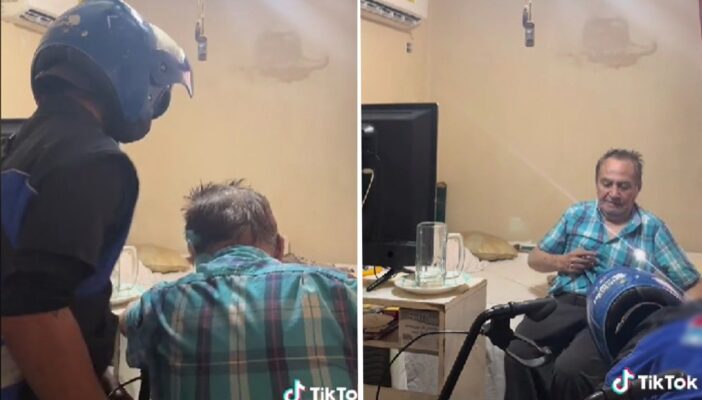 Abuelito pide pizza a domicilio solo para que lo ayuden a acostarse