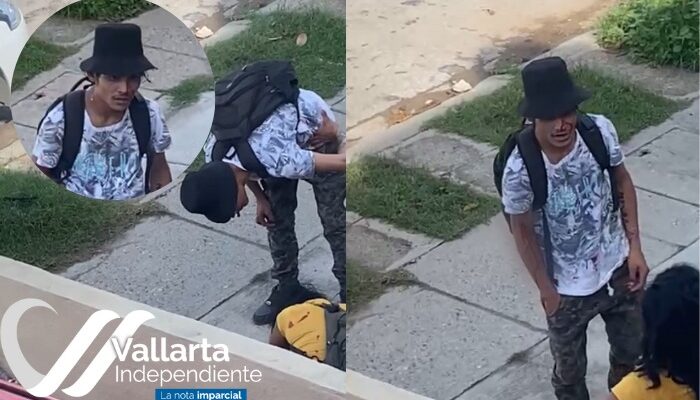 Hombre golpea brutalmente a mujer en Ixtapa