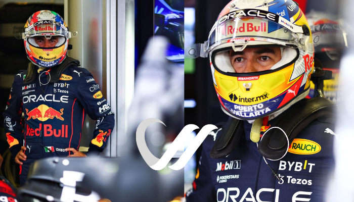 ¡Es el casco de la suerte! Checo Pérez queda segundo en GP de Silverstone