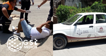 Motociclista se impacta en vehículo propiedad del Ayuntamiento de Vallarta