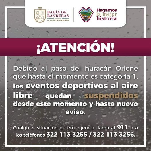 Suspende Bahía de Banderas actividades al aire libre 1 Suspende Bahía de Banderas actividades al aire libre