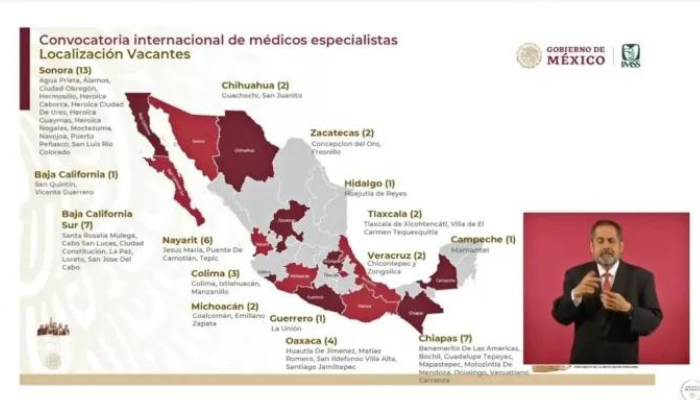 Gobierno federal lanza convocatoria internacional para médicos especialistas