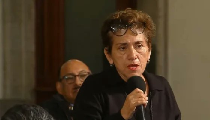 VIDEO: "Tengo miedo" dice Susana Carreño a AMLO durante la mañanera