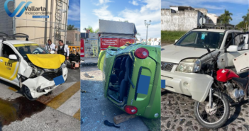 Se produce doble choque en Puerto Vallarta