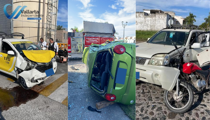 Se produce doble choque en Puerto Vallarta