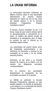 Alumna de la prepa 2 de la UNAM fallece al interior del plantel 1 Alumna de la prepa 2 de la UNAM fallece al interior del plantel