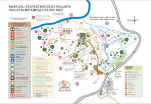 mapa del jardín botánico de Vallarta
