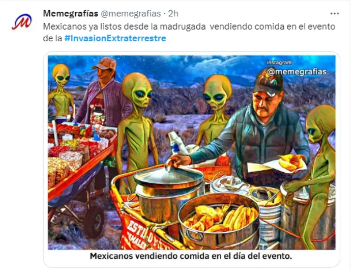 Pues no llegaron los aliens como lo advertía el TikToker, pero sí los MEMES