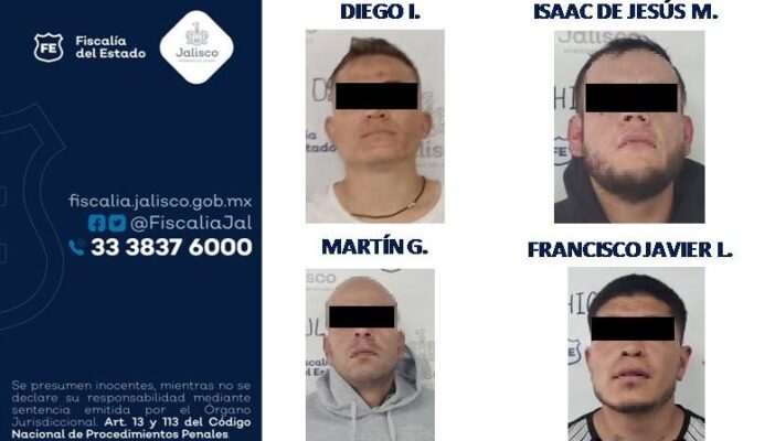 Zapopan: por ser acusados de robo de autos, cuatro sujetos deberán permanecer en prisión preventiva