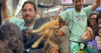 (VIDEO) Mujeres acosan a extranjero que se subió al metro