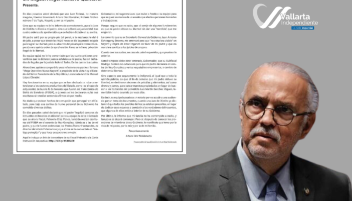 denuncia a Miguel Ángel Navarro Quintero