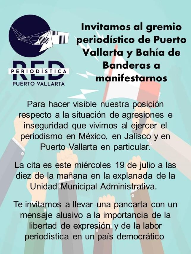 invitacion a marcha contra la violencia hacia los periodistas en mexico