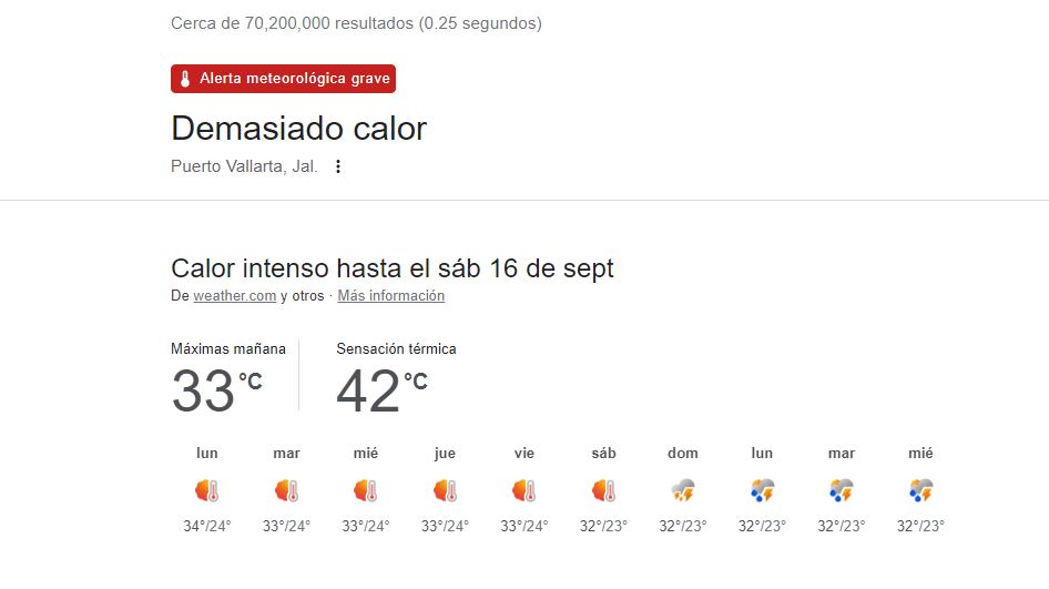 calor en puerto vallarta
