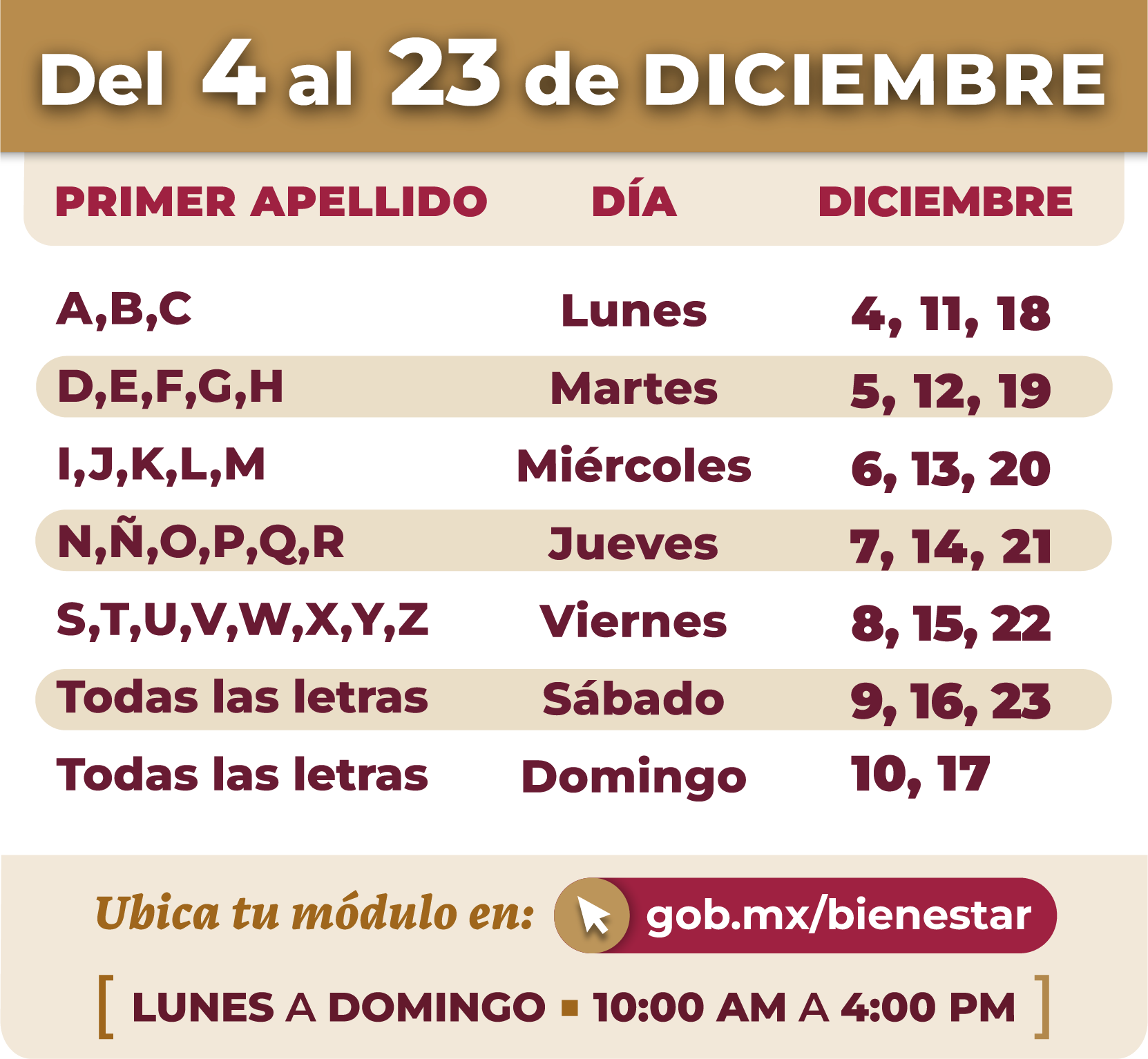 Pensión Bienestar: este es el calendario de registro de diciembre 1 Pensión Bienestar: este es el calendario de registro de diciembre