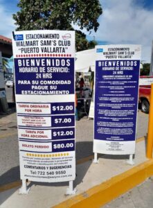 Imponen cuotas en estacionamiento de Sams en Puerto Vallarta 1 Imponen cuotas en estacionamiento de Sams en Puerto Vallarta