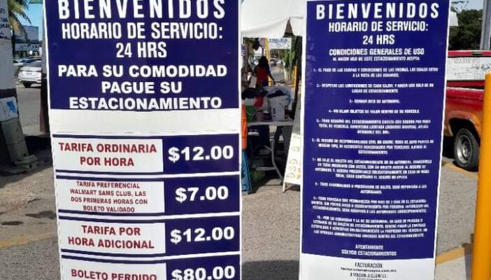Imponen cuotas en estacionamiento de Sams en Puerto Vallarta