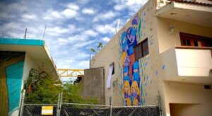 Los murales en fachadas de La Cruz de Huanacaxtle