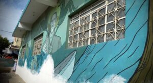 Los murales en fachadas de La Cruz de Huanacaxtle