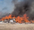 Se registra incendio en basurero clandestino en Fluvial Vallarta