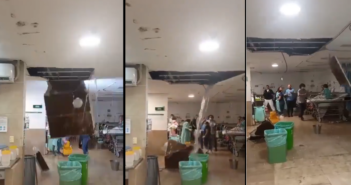 Fuga de agua provoca desplome parcial del techo en clínica del IMSS en Cancún