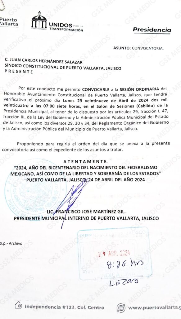 Sesión ordinaria convocada por José Martínez