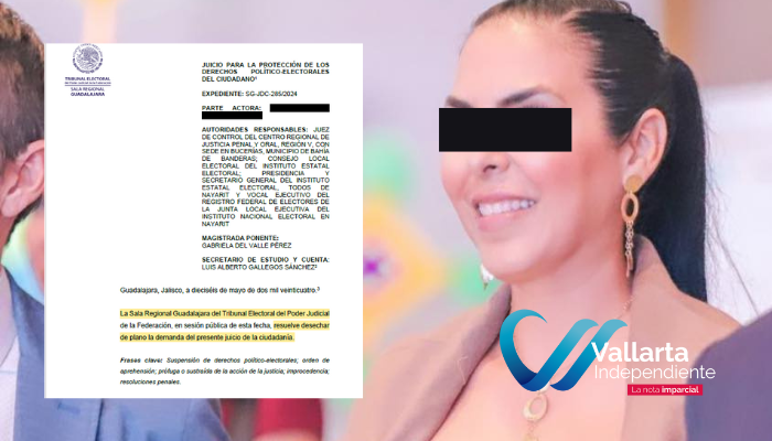 Desecha Tribunal Electoral juicio de protección de derechos políticos de Mirtha.