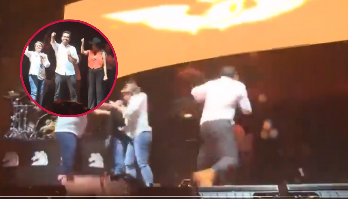 VIDEO: Se desploma escenario en evento de Máynez en Nuevo León