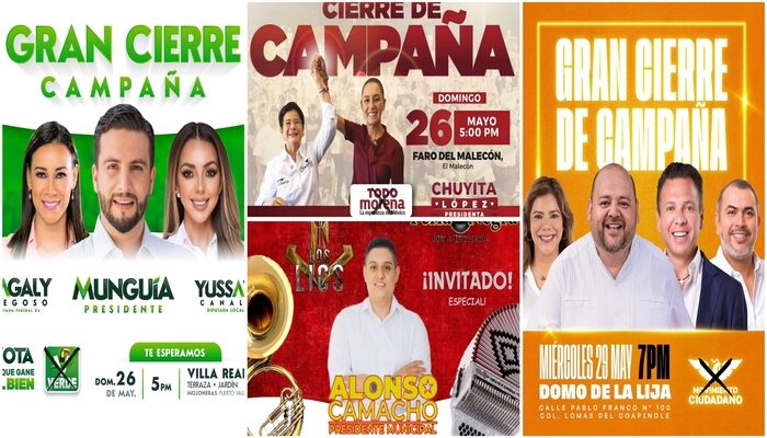 Alistan cierres de campaña