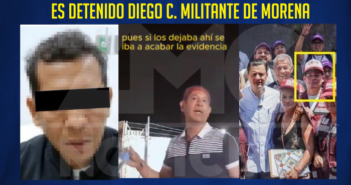 Un sujeto fue detenido por golpear y obligar a ingerir pintura a brigadista de Movimiento Ciudadano.