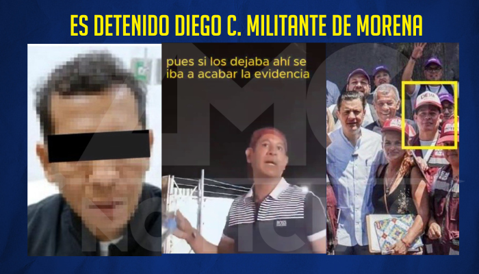 Un sujeto fue detenido por golpear y obligar a ingerir pintura a brigadista de Movimiento Ciudadano.