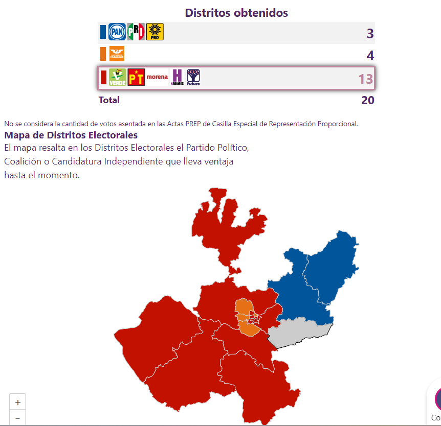 Mapa de Distritos Electorales