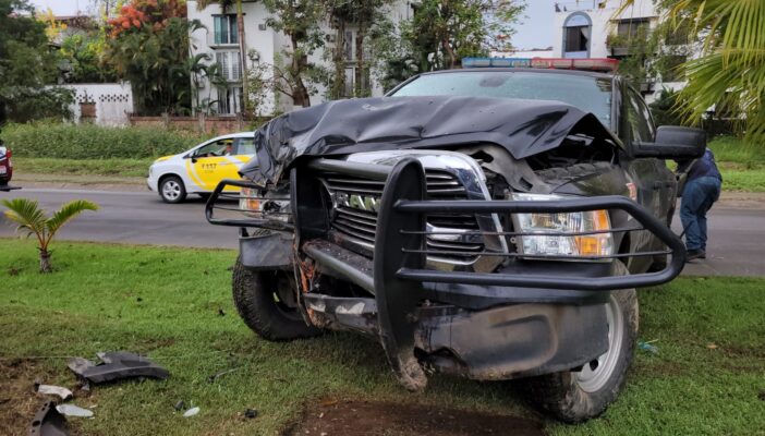 Policía Estatal sancionado tras accidente en Fluvial