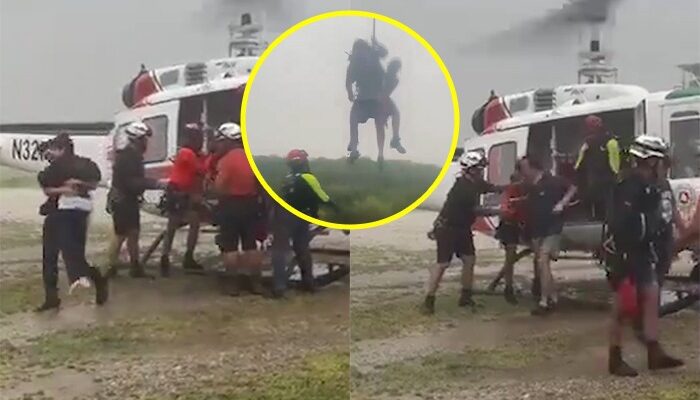 Rescatan a tres personas atrapadas por desbordamiento de río en Nuevo León