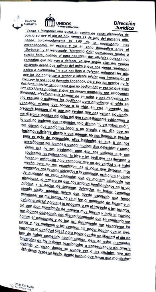 Acusan de abuso policial a elementos de Puerto Vallarta 1 Acusan de abuso policial a elementos de Puerto Vallarta
