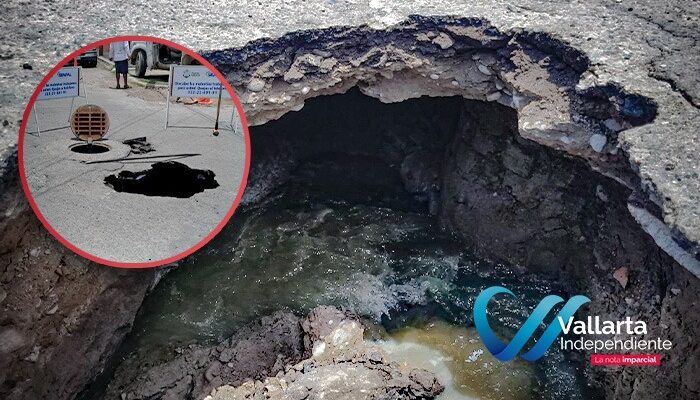 Se registra socavón en colonia Del Toro