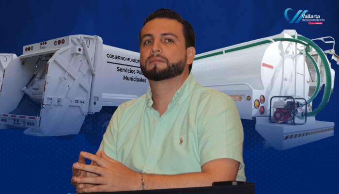 Alcalde Luis Munguía, hablando de los servicios públicos en Puerto Vallarta.