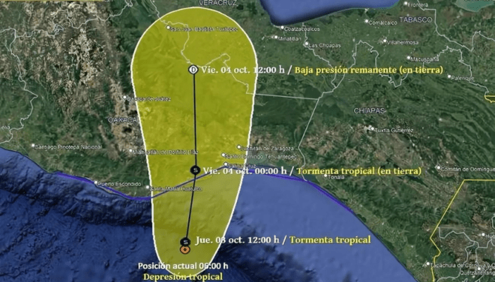 Depresión Once-E amenaza costas oaxaqueñas; autoridades piden extremar precauciones