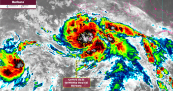 Tormenta Tropical Barbara se intensifica y se acerca a la categoría de Huracán | Foto Conagua