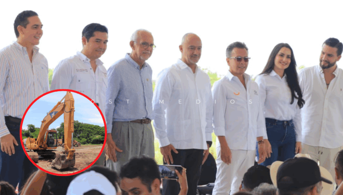 Dan banderazo a la construcción del nuevo puente Amado Nervo en BadeBa