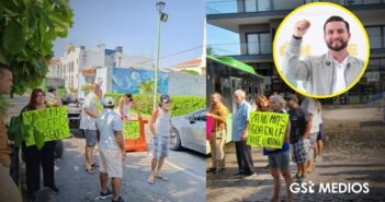 Luis Munguía, presidente municipal ausente para atender la petición de los vecinos afectados por derrame de agua