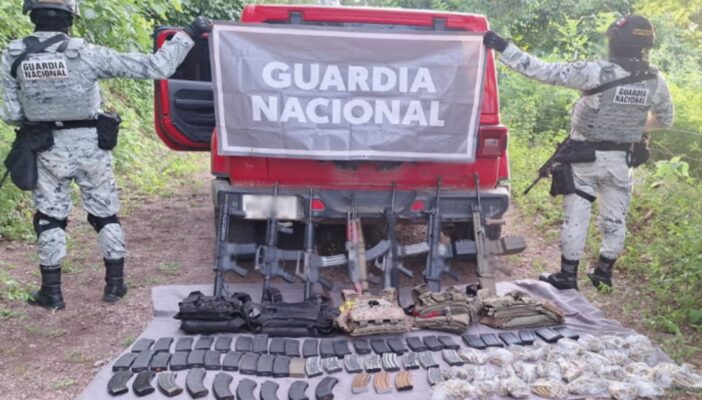 Informan aseguramiento de armas y detenciones en Tepic y Xalisco, Nayarit