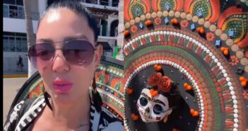 Paola Durante denuncia vandalismo a su obra en exposición de Catrinas