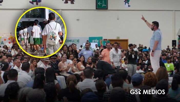 Entre asesores, trabajadores y estudiantes, Luis Munguía rinde su primer informe de gobierno