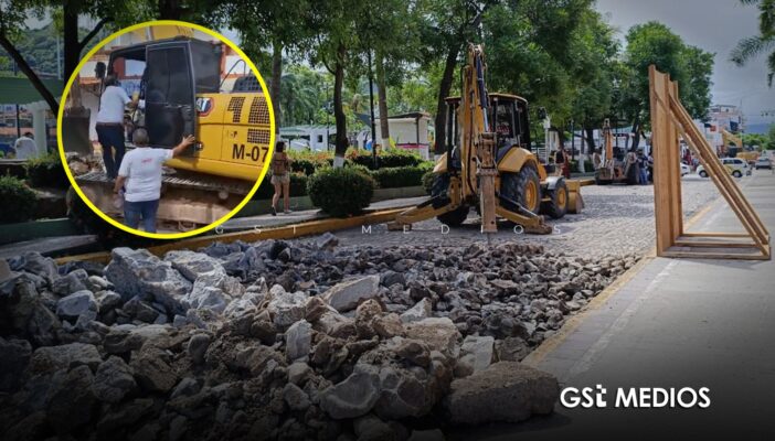 Inician obras del malecón sin aprobación ni consulta ciudadana; vecinos detienen maquinaria