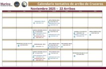 Anuncian 22 arribos de cruceros en Puerto Vallarta en el mes de noviembre