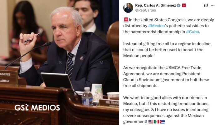 Congresista Republicano de EU lanza advertencia a México: exige frenar envío de petróleo a Cuba o habrá consecuencias